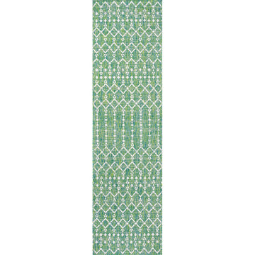 Ourika Moroccan Geometric Textured Weave Indoor/outdoor Runner Rug